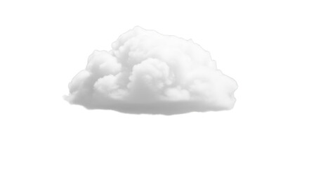 Ilustrasi single fluffy white cloud isolated on white background menampilkan komposisi fantasy, climate, heavenly, single, meteorology.