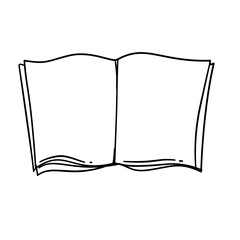 Book sketch vector illustration 