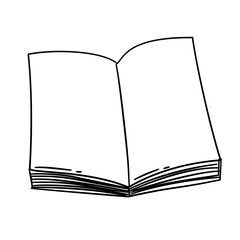Book sketch vector illustration 