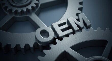 OEM concept with gears, representing original equipment manufacturer