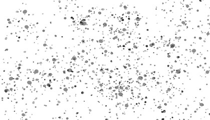 Abstract scattering of grey particles on a bright white background, representing dust or fine particles in motion.