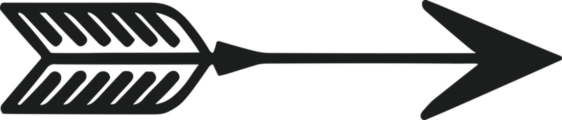 Romantic Arrow Silhouette Vector for Valentine’s Day