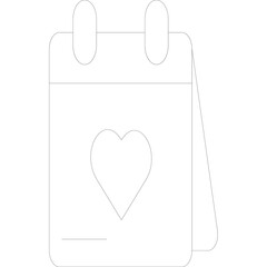 Abstract dotted outline of a heart shape and two figures in profile on a transparent background representing love and connection in a minimalist style