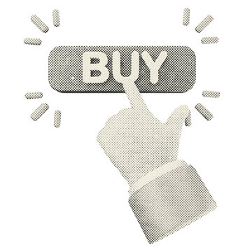 3d trading buy halftone style
