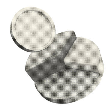 3d trading chart halftone style