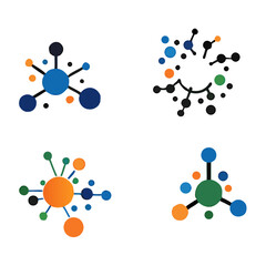 molecule logo icon vector design template