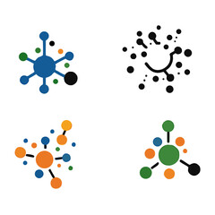 molecule logo icon vector design template