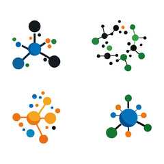molecule logo icon vector design template