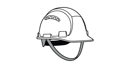Fototapeta premium A robust protective hard hat designed for industrial safety and construction work environments.