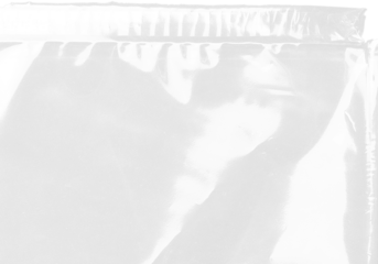 plastic transparent cellophane bag on white background. The texture looks blank and shiny. The plastic surface is wrinkly and tattered making abstract pattern