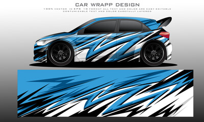 car livery design vector. Graphic abstract stripe racing background designs for wrap