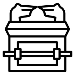 Ark of the Covenant Vector Line Icon Design