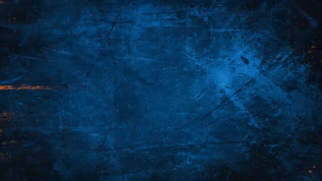 Deep Blue Grunge Background - This video features a textured deep blue surface, exhibiting a grunge appearance with light scratches and subtle variations in color.