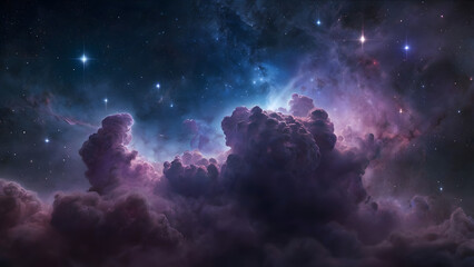 Obraz premium Celestial Symphony A Cosmic Veil of Stars and Nebula in the Vast Universe