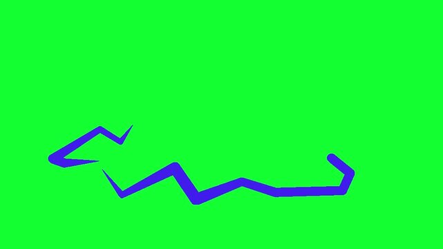 electric shock animation on green screen