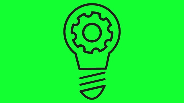 light bulb and thinker animation
