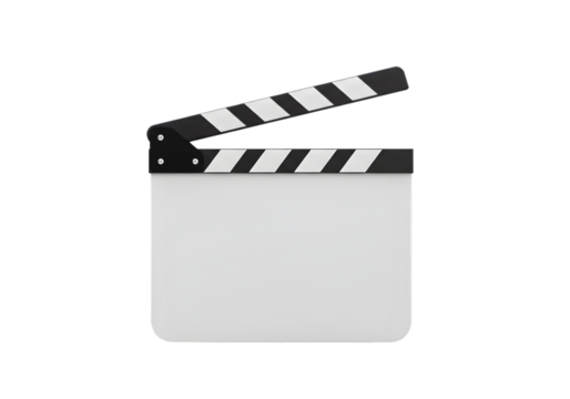 Film Clapboard on transparent background