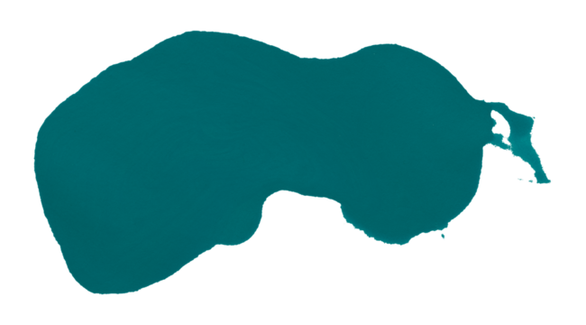 green watercolor splash brush isolated on transparent background