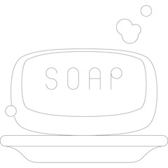 Stylized outline drawing of an alarm clock with digital numbers and radiating waves on a clean white background suggesting time and wake up