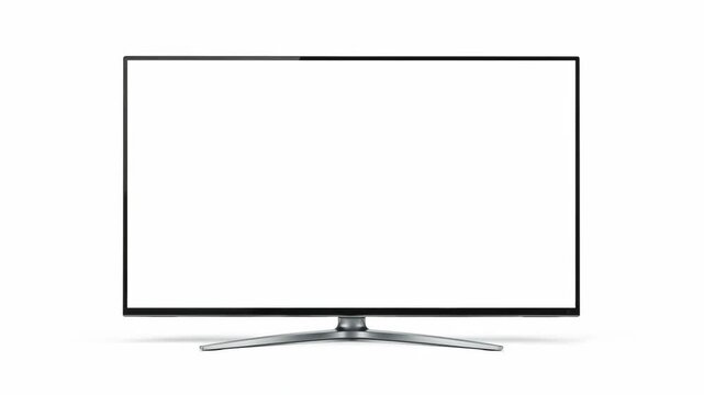 Modern Flat Screen Television - A sleek and contemporary flat screen television is displayed against a minimalist white background.