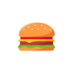 hamburger on a white background