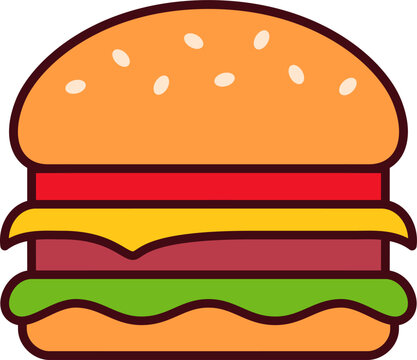 vector illustration of a hamburger