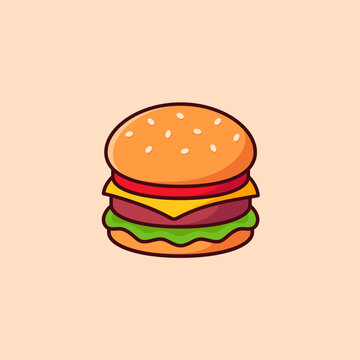 vector illustration of a hamburger