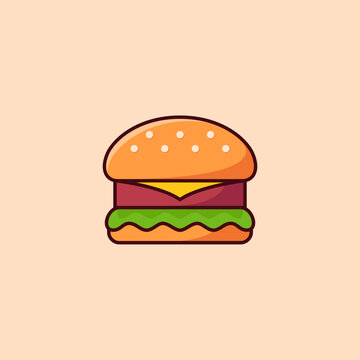 vector illustration of a hamburger