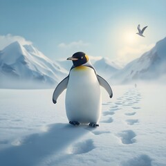 Obraz premium emperor penguin in antarctica