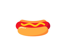 vector illustration of a hotdog