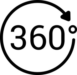 360 degree rotation icon vector