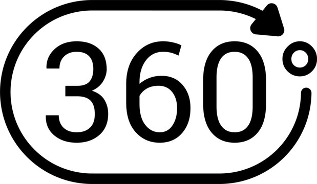 360 degree rotation icon vector
