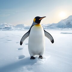 Fototapeta premium emperor penguin in antarctica