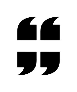 quotation mark symbol vector for quoted sentences