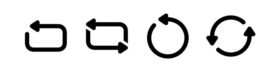 replay, return, repeat icon vector