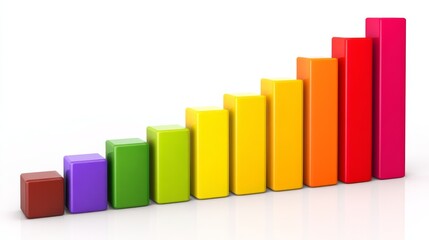 Dynamic bar chart displaying diverse data categories with brightly colored bars for clear visual comparison and insight generation.