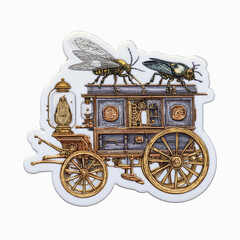 Intricate Steampunk Machine with Mechanical Insects