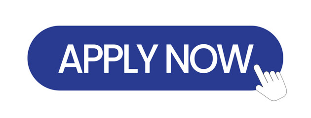 Blue Apply Now Button Vector – Professional Call-to-Action Design with Cursor Icon for Corporate and Educational Use