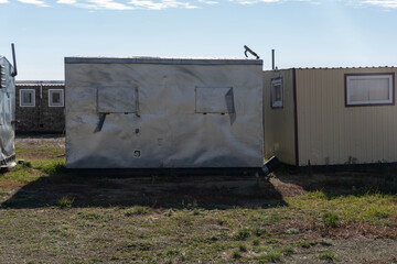 fishing house on the water