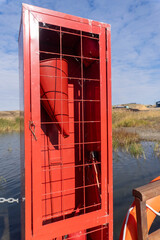 red fire safety box