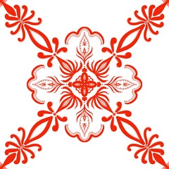 Seamless pattern with indigo tiles