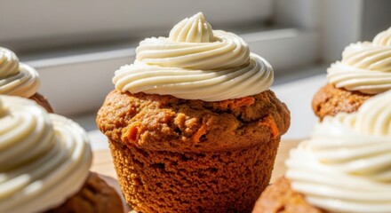 Delicious Homemade Carrot Cupcakes with Creamy Vanilla Frosting Perfect for Any Celebration or Treat