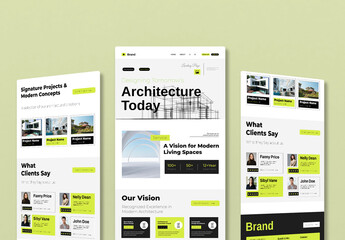 Modern Architecture Landing Page Design Template