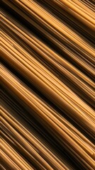 Obraz premium Close-up view of golden spaghetti strands arranged in a diagonal pattern, highlighting texture and color