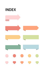 인텍스 라벨 일러스트 