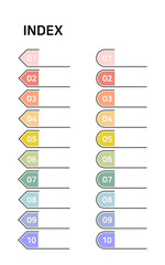 인텍스 라벨 일러스트 