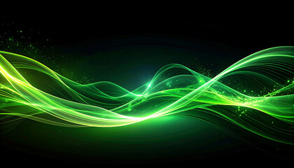 Obraz premium Abstract Flowing Energy Wave Representing Renewable Power