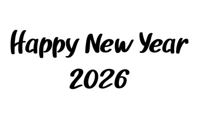 Happy New Year black text, perfect for holiday greetings and celebrations.