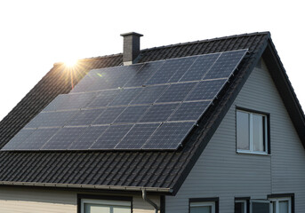 Sunlit Solar Roof System on transparent background