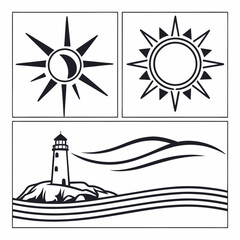 set of nautical icons